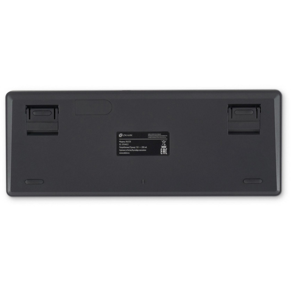 Клавиатура Oklick K615X механическая серыйсеребристый USB slim Multimedia for gamer LED (1934413) Oklick 1934413