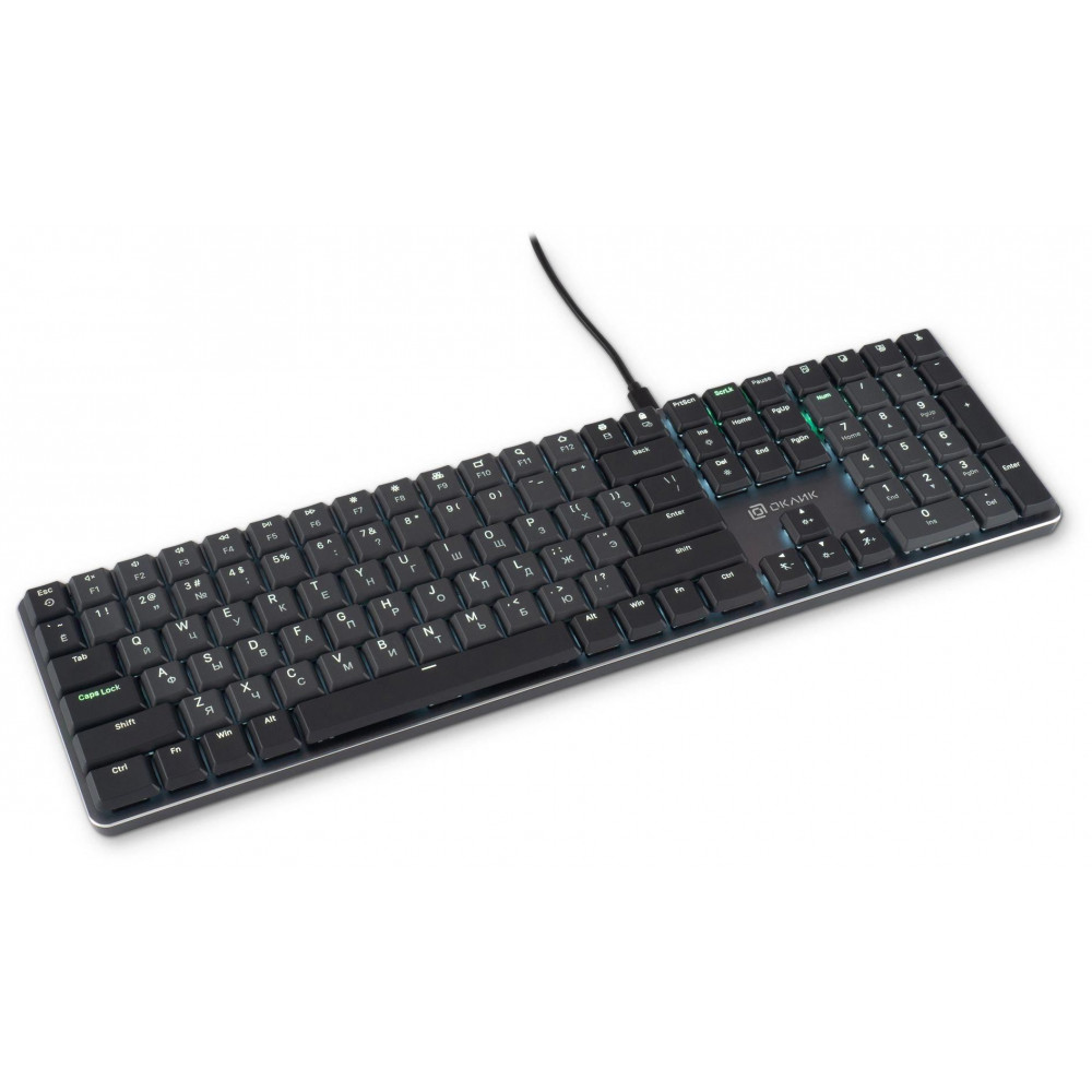 Клавиатура Oklick K953X механическая черныйсерый USB Multimedia LED (1901086) Oklick 1901086