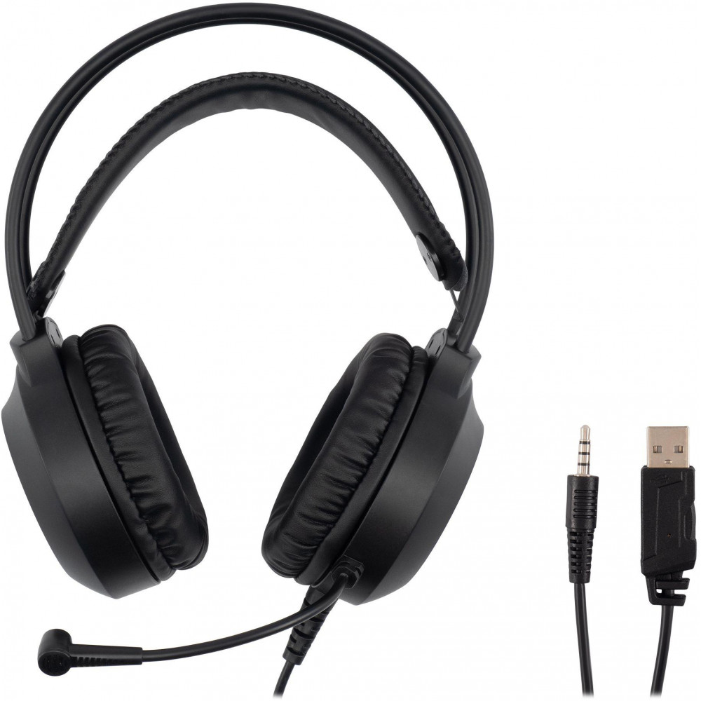 Наушники с микрофоном Oklick HS-L300G черный 2.2м мониторные оголовье (1796949) Oklick 1796949