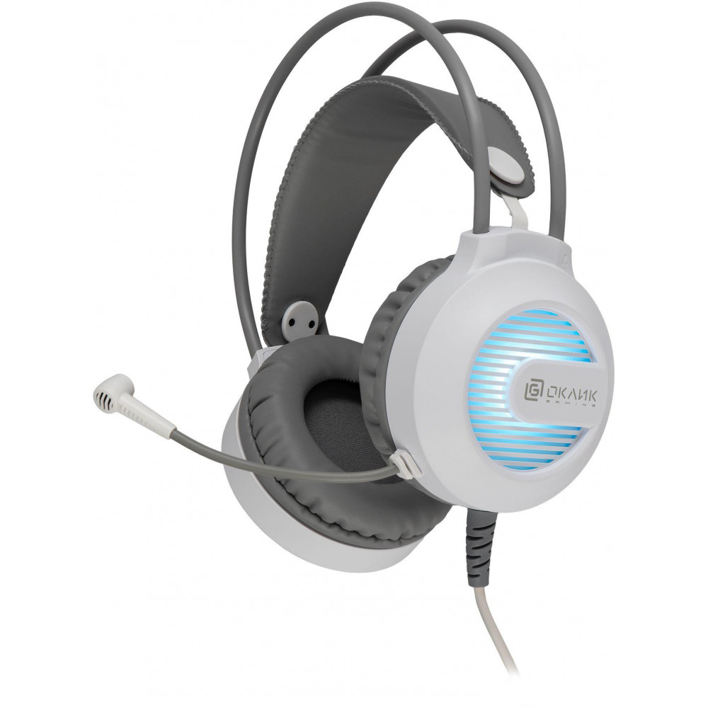 Наушники с микрофоном Oklick HS-L300G белый 2.2м мониторные оголовье (1796952) Oklick 1796952