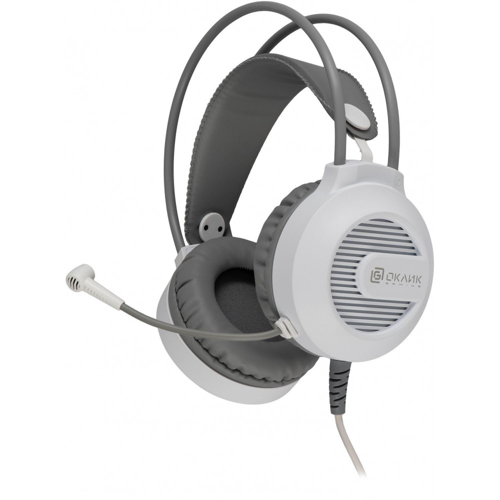 Наушники с микрофоном Oklick HS-L300G белый 2.2м мониторные оголовье (1796952) Oklick 1796952