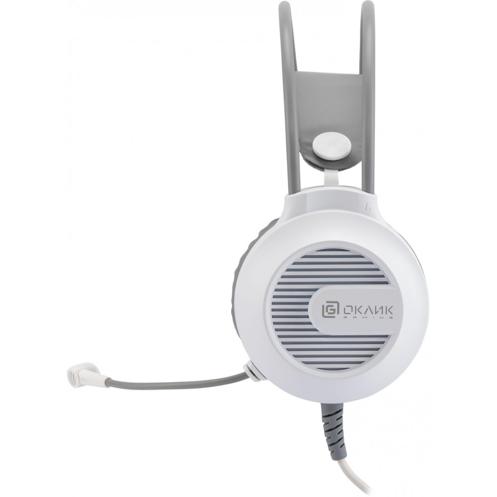 Наушники с микрофоном Oklick HS-L300G белый 2.2м мониторные оголовье (1796952) Oklick 1796952