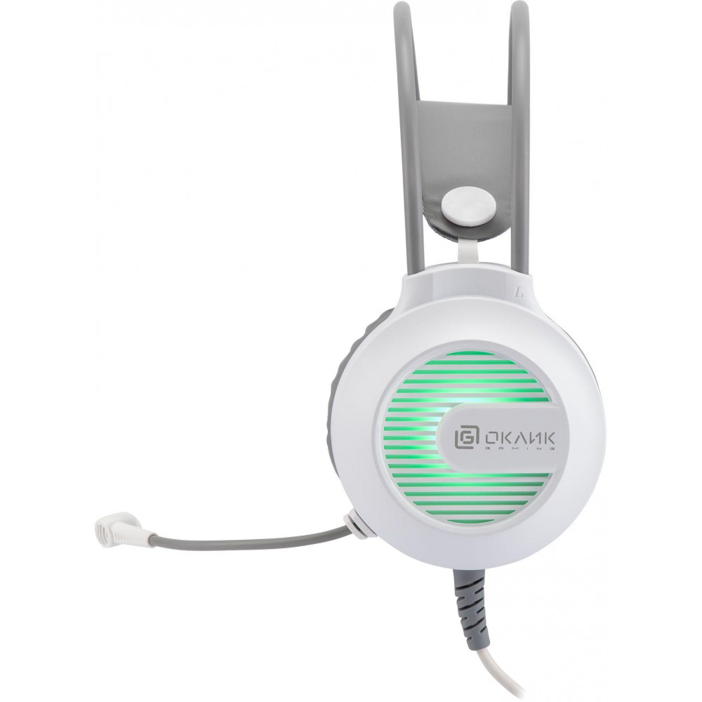 Наушники с микрофоном Oklick HS-L300G белый 2.2м мониторные оголовье (1796952) Oklick 1796952