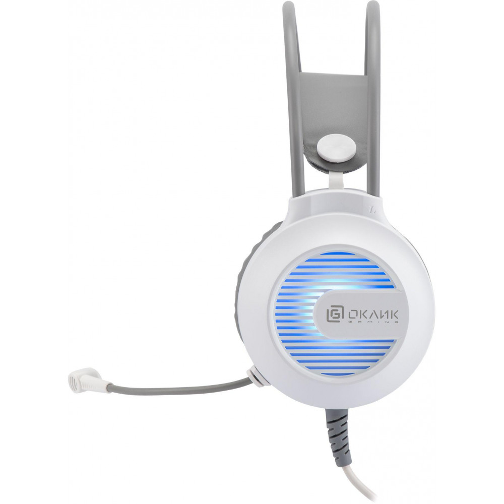 Наушники с микрофоном Oklick HS-L300G белый 2.2м мониторные оголовье (1796952) Oklick 1796952
