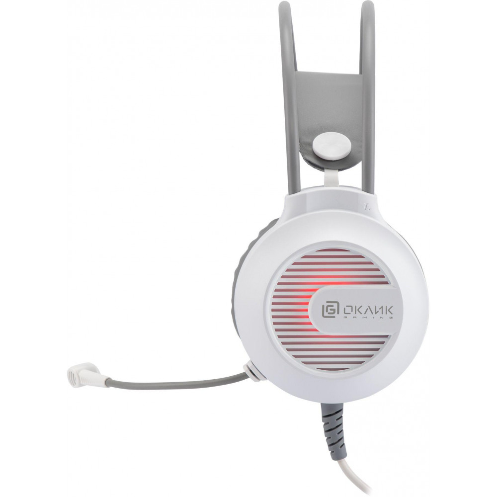 Наушники с микрофоном Oklick HS-L300G белый 2.2м мониторные оголовье (1796952) Oklick 1796952