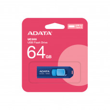 Флешка USB ADATA UC300 (ACHO-UC300-64G-RNB/BU), 64 Gb, Type-C USB 3.2 Gen1, R/W 100/30, синий/голубой