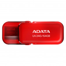 Флешка USB ADATA UV240 (AUV240-64G-RRD), 64 Gb, USB 2.0, R/W 15/5, красный