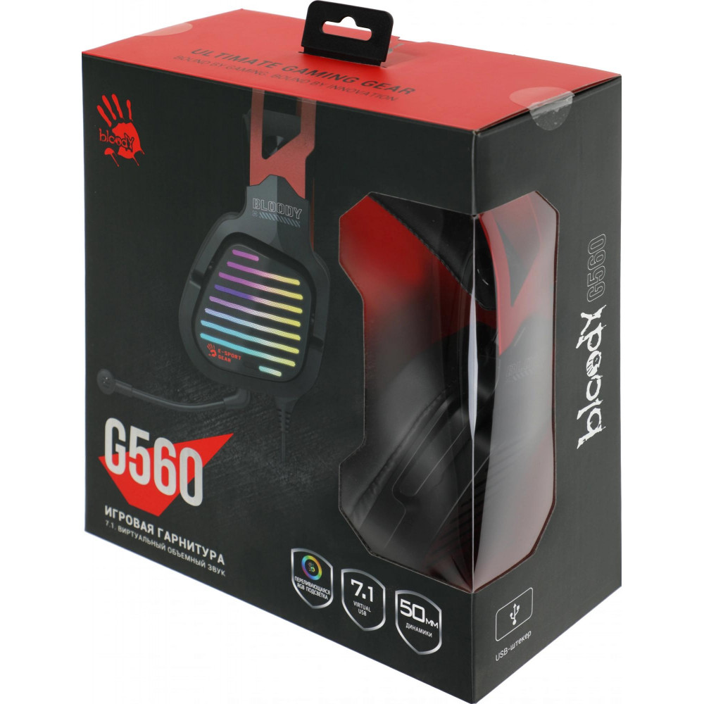 Наушники с микрофоном A4Tech G560 SPORTS RED