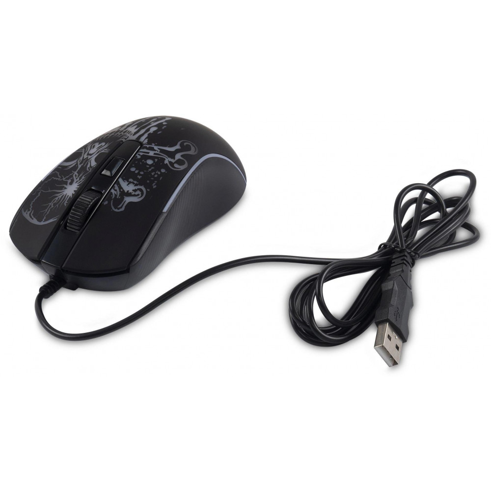 Мышь Oklick 702G черный оптическая 3600dpi USB для ноутбука 4but (1902907) Oklick 1902907