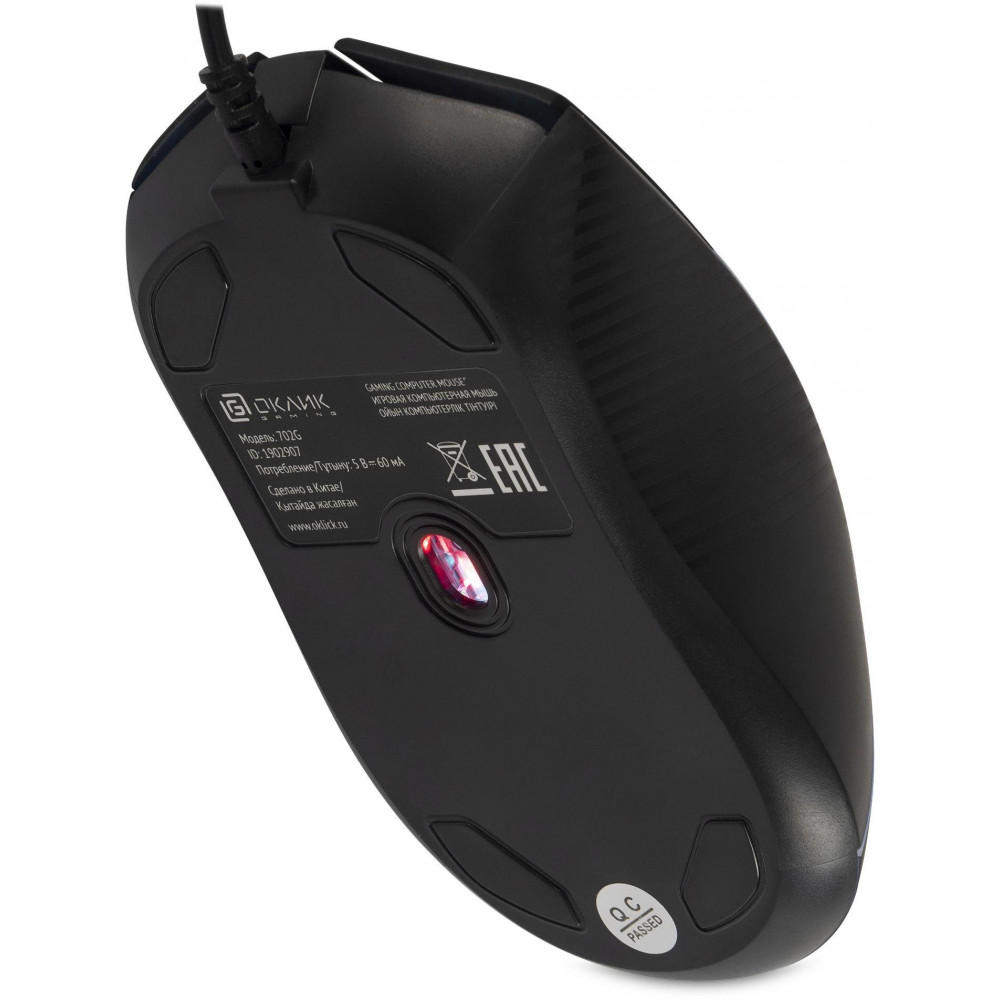 Мышь Oklick 702G черный оптическая 3600dpi USB для ноутбука 4but (1902907) Oklick 1902907
