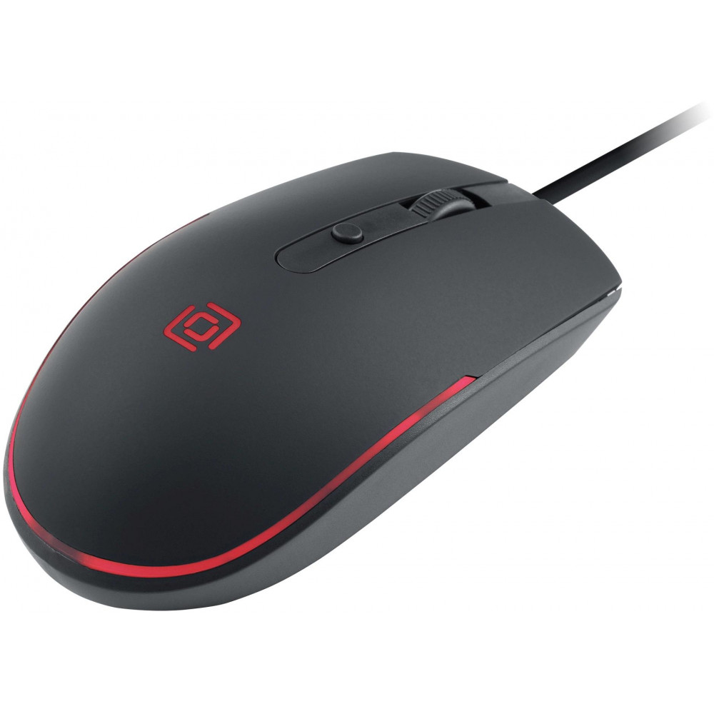 Мышь Oklick 100M черный оптическая 1600dpi USB для ноутбука 4but (1909417) Oklick 1909417