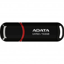 Флешка USB ADATA UV150 (AUV150-512G-RBK), 512 Gb, USB 3.2, R/W 100/30, черный