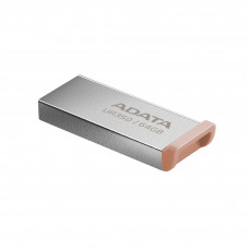 Флешка USB ADATA UR350 (UR350-64G-RSR/BG), 64Gb, USB 3.2, R/W 100/15, серебристый/коричневый