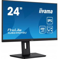 Монитор 23.8" Iiyama ProLite XUB2492HSU-B6 IPS 1920x1080, 100 Гц, 0.4 мс, 16:9, 250 кд/м², HDMI, DP, 4xUSB 3.2, 3.5 Jack, динамики (2x2 Вт), Adaptive-Sync, черный