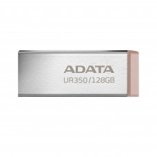 Флешка USB ADATA UR350 (UR350-128G-RSR/BG), 128 Gb, USB 3.2, R/W 100/15, серебристый/коричневый
