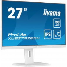Монитор 27" Iiyama ProLite XUB2792QSU-W6 IPS 2560x1440, 100 Гц, 0.4 мс, 16:9, 250 кд/м², 1xHDMI, 1xDP, 4xUSB, 1x3.5 мм, 2x2 Вт, белый