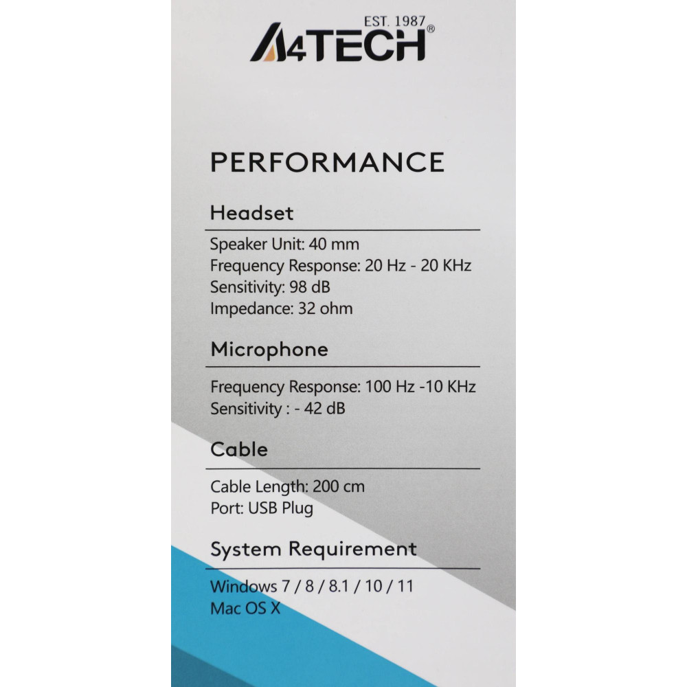 Наушники с микрофоном A4Tech FH150U WHITE