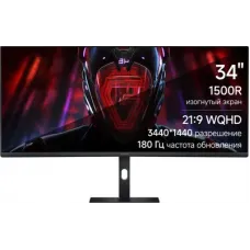 Монитор Xiaomi 34&ampquot Монитор Curved Gaming Monitor G34WQi, 3440x1440, VA, 180Гц, 2хHDMI, 2хDP, изогнутый, черный ela5454eu