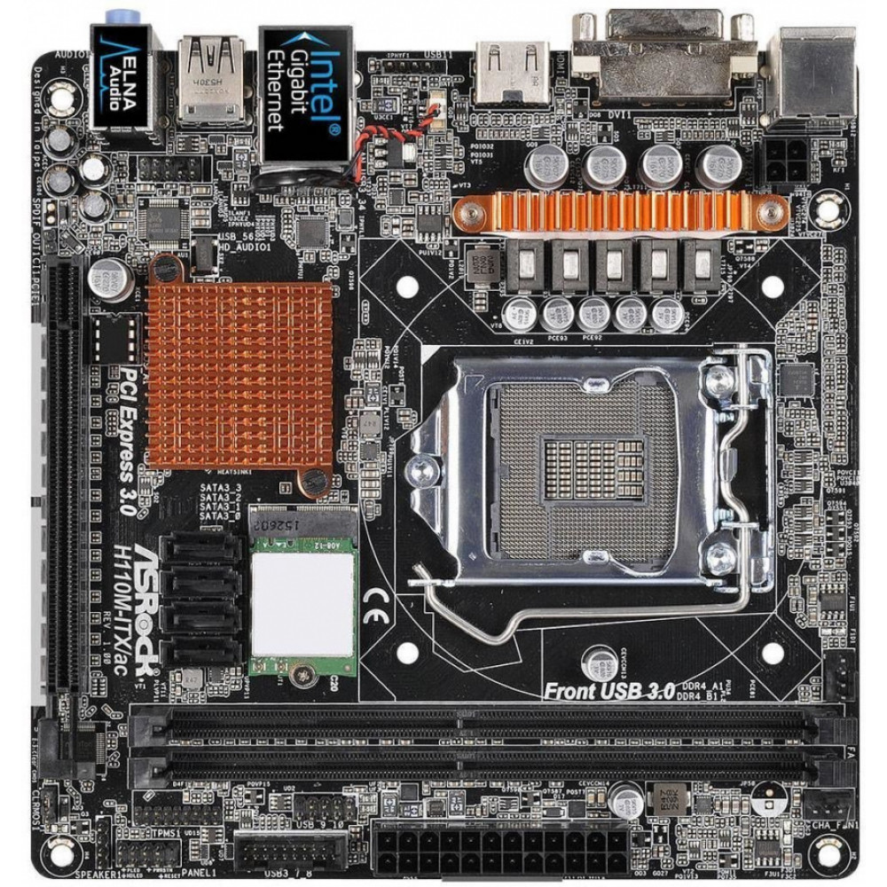 Материнская плата ASRock H110M-ITX/ac
 Материнская плата ASRock H110M-ITX/ac