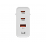 Сетевое ЗУ GoPower Сетевое ЗУ GPQC10 1USB+2Type-C 65W QC3.0 GAN белый