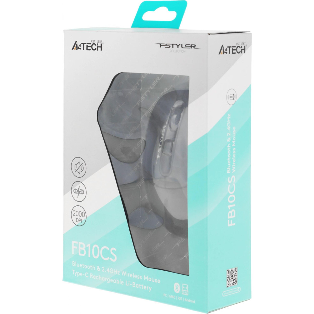 Мышь A4Tech FB10CS USB STONE BLACK