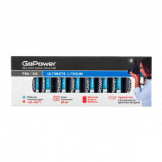 Батарейка AA GoPower FR6 AA BOX10 Lithium 1.5V