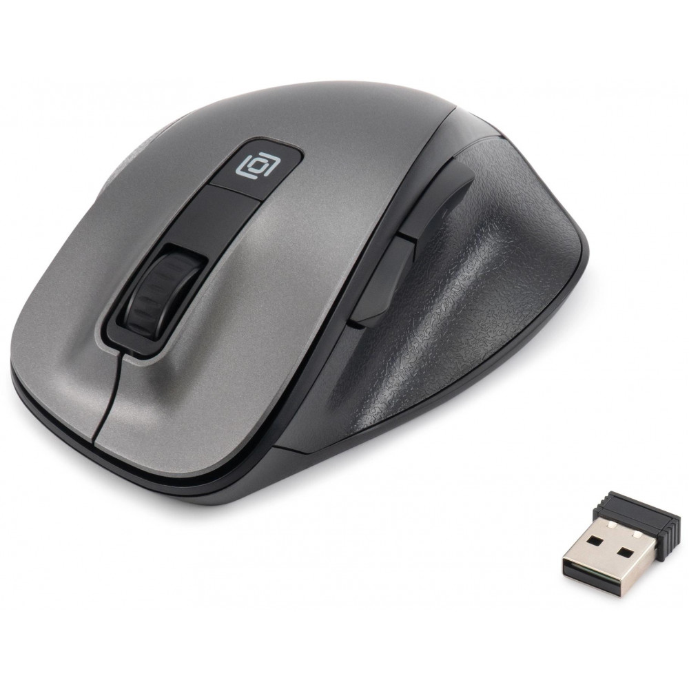 Мышь Oklick 504MW черныйсерый оптическая 1600dpi silent беспров. USB 6but (2004736) Oklick 2004736