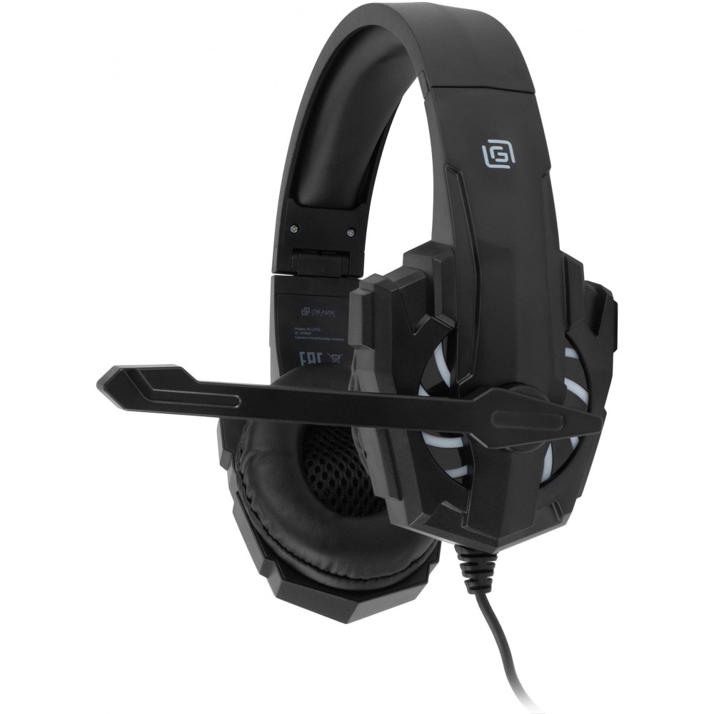 Наушники с микрофоном Oklick HS-L355G черный 1.8м мониторные оголовье (1939807) Oklick 1939807