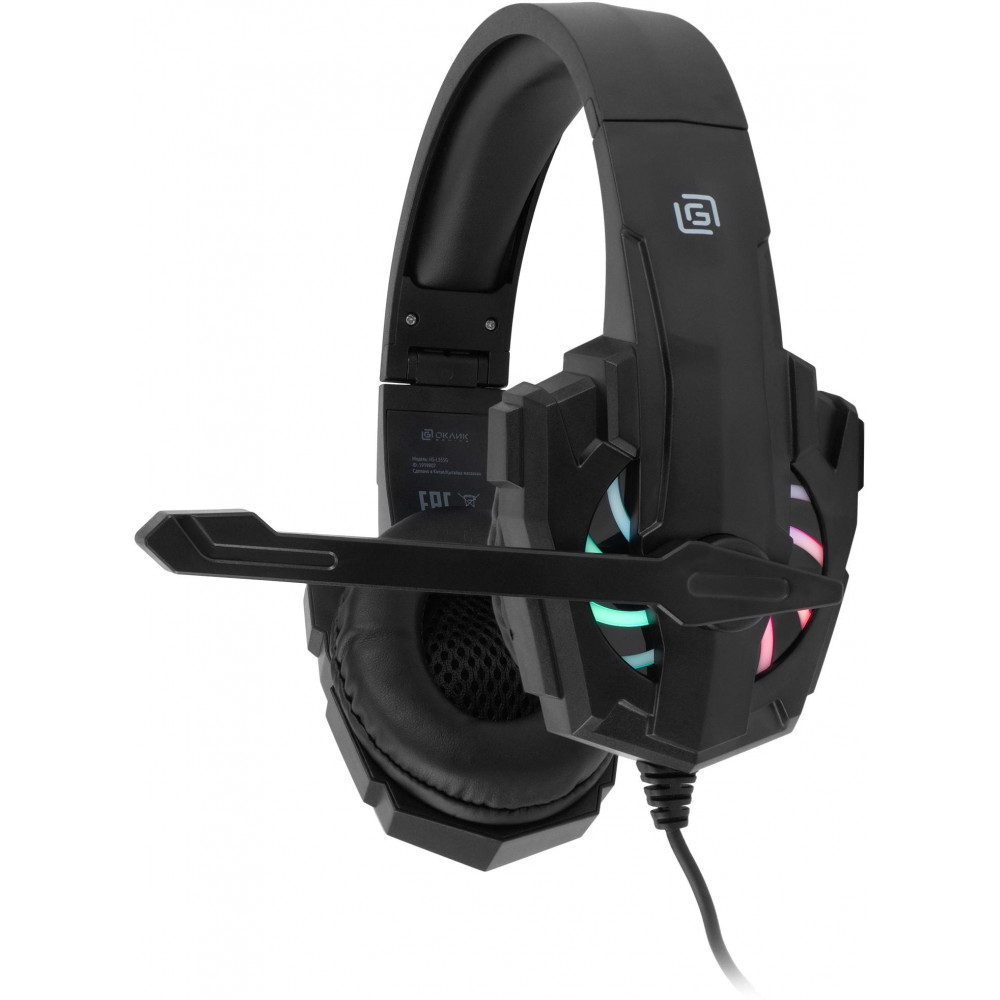 Наушники с микрофоном Oklick HS-L355G черный 1.8м мониторные оголовье (1939807) Oklick 1939807