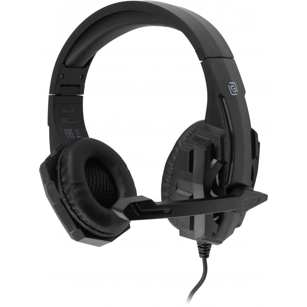 Наушники с микрофоном Oklick HS-L355G черный 1.8м мониторные оголовье (1939807) Oklick 1939807