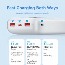 Power Bank Vention 20000mAh(MC-AA)22.5W Черный с LED Дисплеем Vention FHLB0