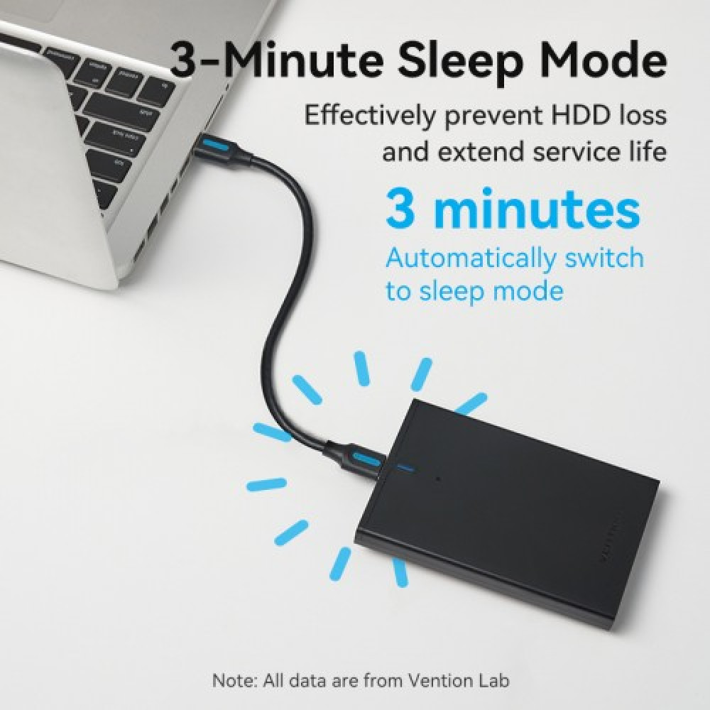 Внешний корпус Vention для HDDSSD 2.5&quot (USB 3.0 Mirco-B) Черный Vention KPAB0