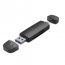 Картридер Vention USB 3.0 A+C (SD+TF) Черный Vention CLKB0