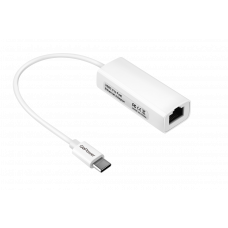 Адаптер GoPower Type-C (m)-RJ-45 (f) 100 мбс белый (1100) GoPower 00-00029633