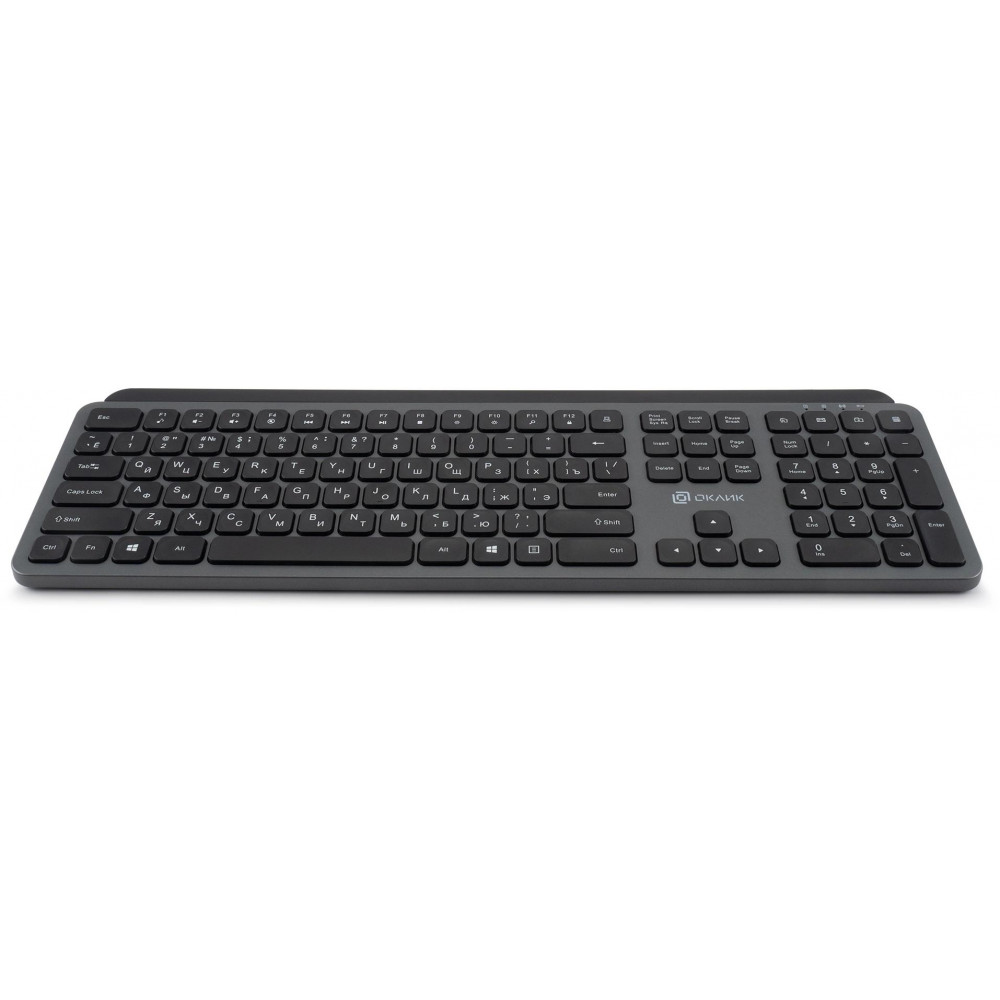 Клавиатура Oklick K859W серыйчерный USB беспроводная slim Multimedia (2002136) Oklick 2002136