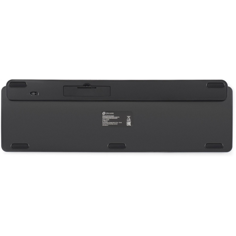 Клавиатура Oklick K859W серыйчерный USB беспроводная slim Multimedia (2002136) Oklick 2002136