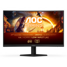 Монитор 27" AOC C27G4ZXE VA 1920x1080, 280 Гц, 0.3 мс, 16:9, 300 кд/м², 2xHDMI, 1xDP, изогнутый 1500R, черный
