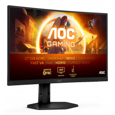 Монитор 27" AOC CQ27G4X VA 2560x1440, 180 Гц, 0.5 мс, 16:9, 300 кд/м², 4000:1, 1500R, 2xHDMI, 1xDP, изогнутый 1500R, черный