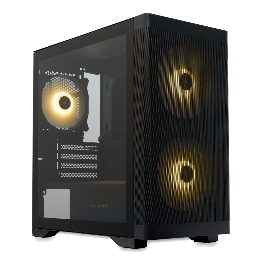 Корпус без блока питания HSPD M320-TGBK-ARGB