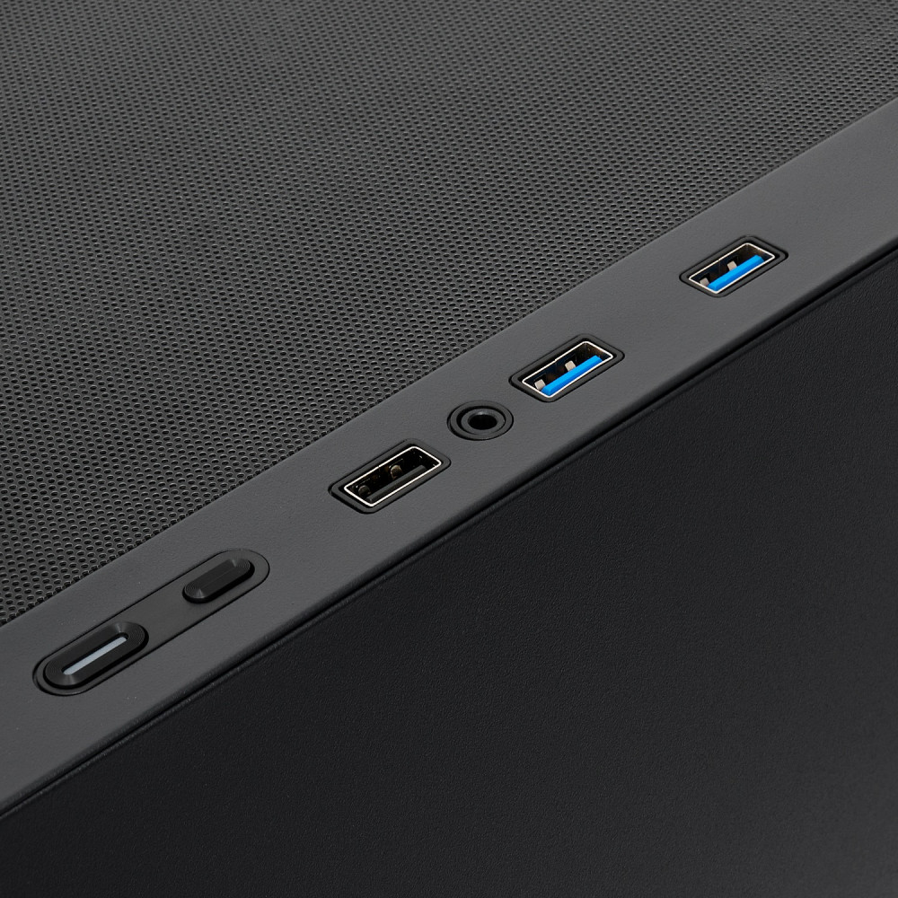 Корпус без блока питания HSPD M321-TGBK-ARGB