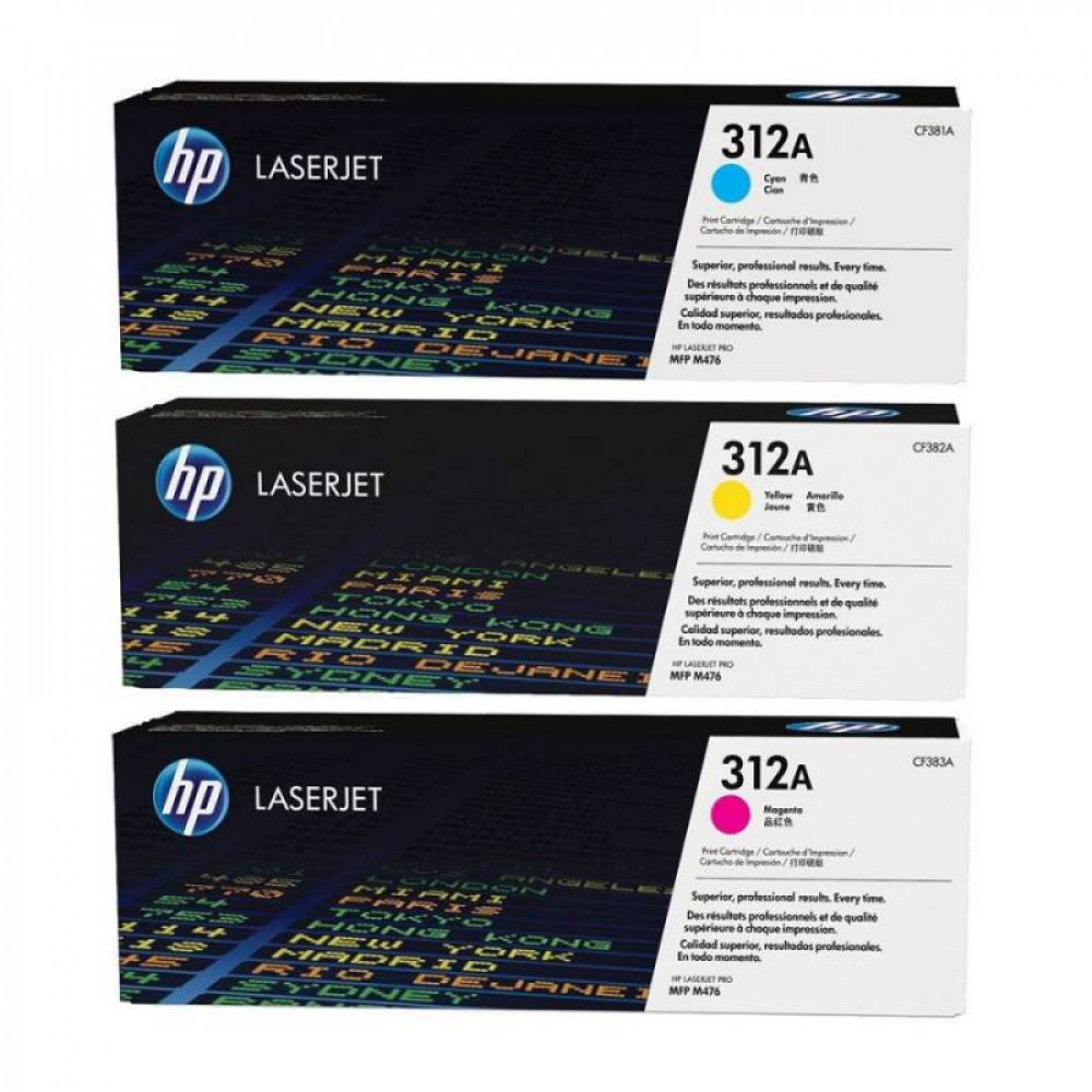 Тонер-картридж HP LaserJet 312A CYM Tri-Pack (набор из 3 шт) CF440AM
