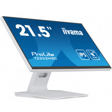 Монитор 21.5" Iiyama ProLite T2252MSC-W2 IPS 1920x1080, 75 Гц, 5 мс, 16:9, 250 кд/м², HDMI 1.4, DP 1.2, USB Hub, сенсорный экран, динамики (2x1 Вт), белый
