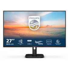 Монитор 27" Philips 27E1N1300A IPS 1920x1080, 100 Гц, 1 мс, 16:9, 250 кд/м², 1xHDMI, 2xUSB, 1xUSB-C, черный