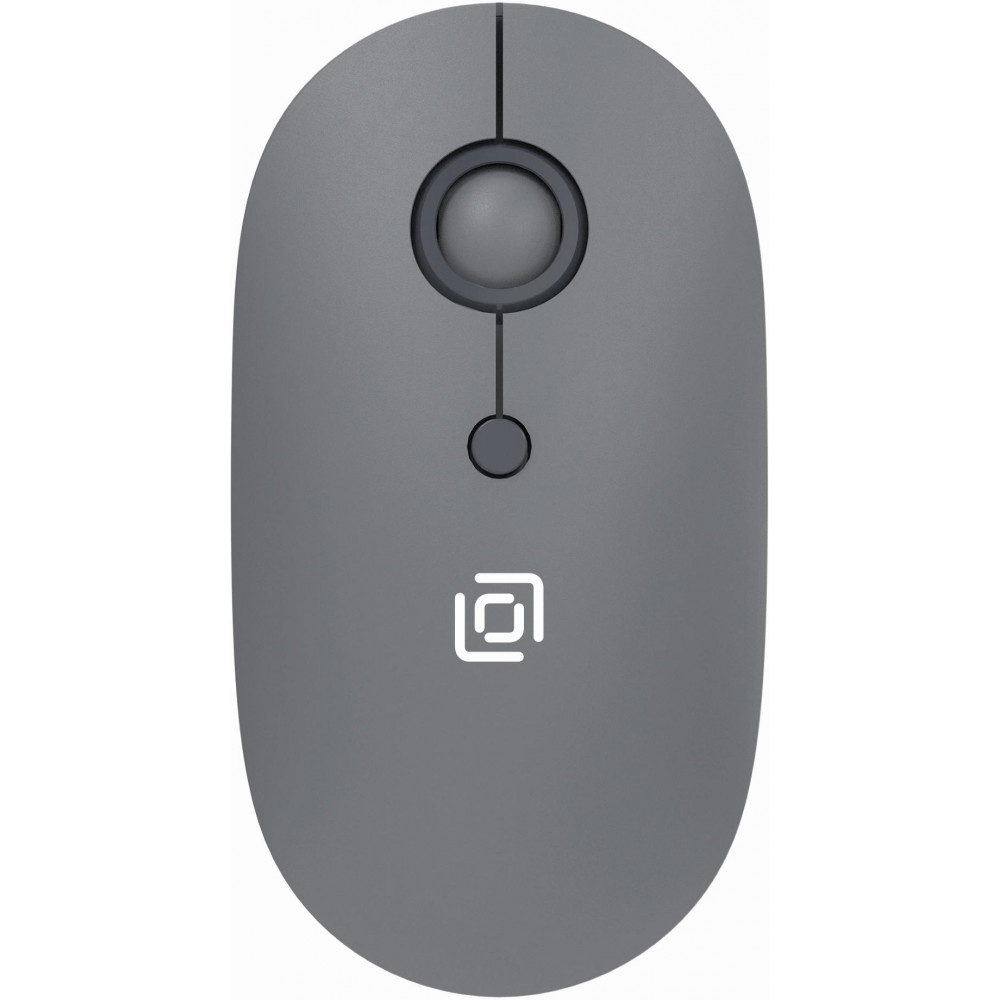 Мышь Oklick 408MW графитовый оптическая 1600dpi silent беспров. USB для ноутбука 4but (2007533) Oklick 2007533