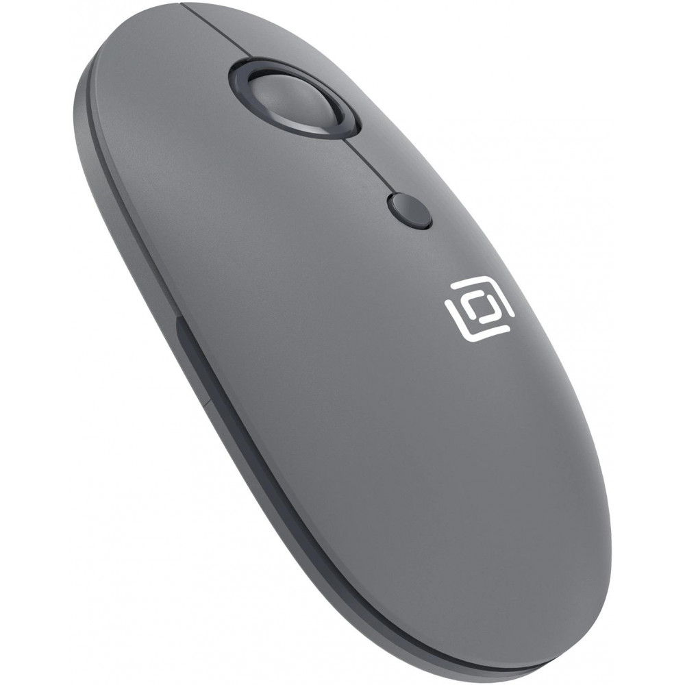 Мышь Oklick 408MW графитовый оптическая 1600dpi silent беспров. USB для ноутбука 4but (2007533) Oklick 2007533