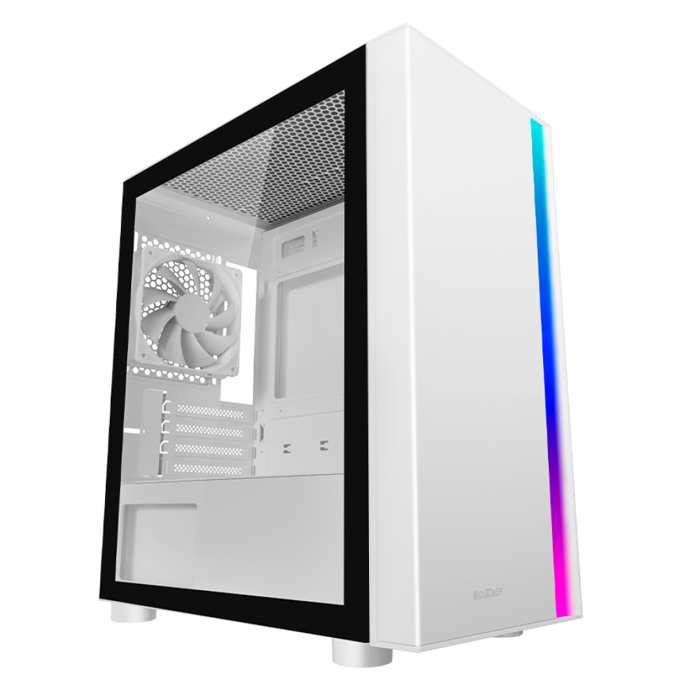 Корпус без блока питания PcCooler LM300 ARGB WH