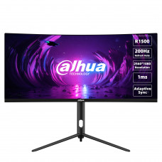 Монитор 30" Dahua LM30-E330CA VA 2560x1080, 200 Гц, 1 мс, 21:9, 250 кд/м², 2xHDMI 2.0, 2xDP, изогнутый экран (1500R), черный