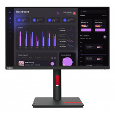 Монитор 23.8" Lenovo ThinkVision T24i-30 IPS 1920x1080, 60 Гц, 4 мс, 16:9, 250 кд/м², HDMI 1.4, DP 1.2, VGA, USB Hub (4x USB 3.2), 3.5 Jack, HDR10, черный