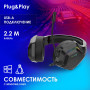 Наушники с микрофоном Oklick HS-L600G черный 2.2м мониторные USB оголовье (1939588) Oklick 1939588
