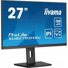 Монитор 27" Iiyama ProLite XUB2793HSU-B7 IPS 1920x1080, 100 Гц, 1 мс, 16:9, 300 кд/м², HDMI 1.4, DP 1.2, 3.5 Jack, USB Hub (2x USB 2.0), динамики (2x2 Вт), Adaptive-Sync, черный